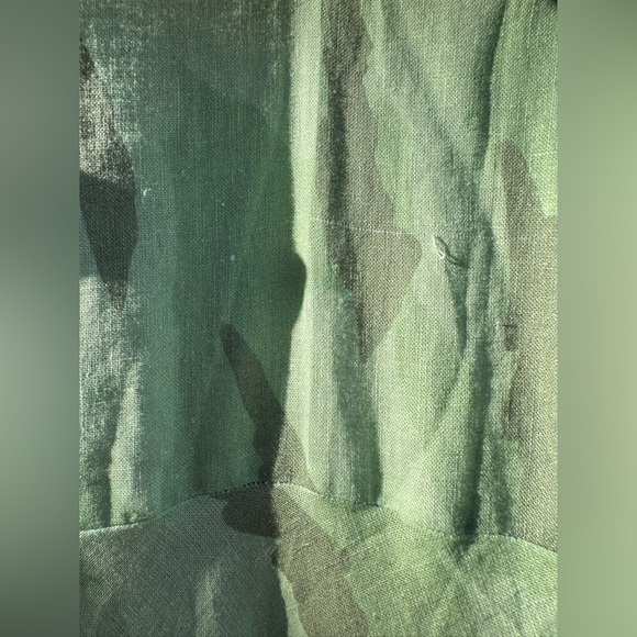 NWT Vix Surya Details Cowl Neck Camo Long Asymmetrical Dress with Gold Hardware - Picture 12 of 16